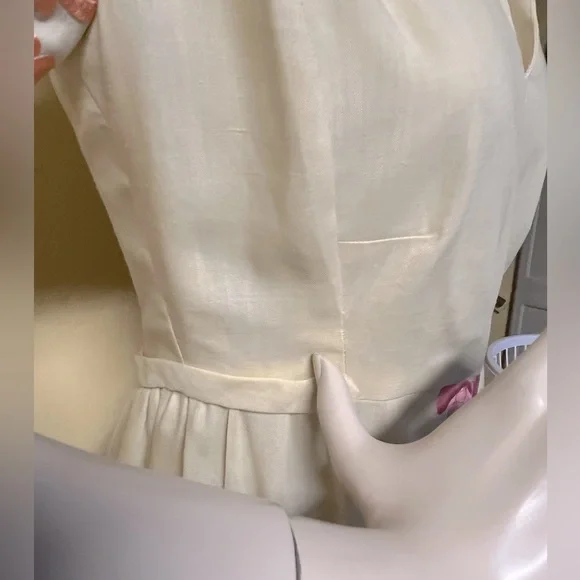 Vintage handmade 1960s 1970s floral embroidered maxi dress - Picture 6 of 8